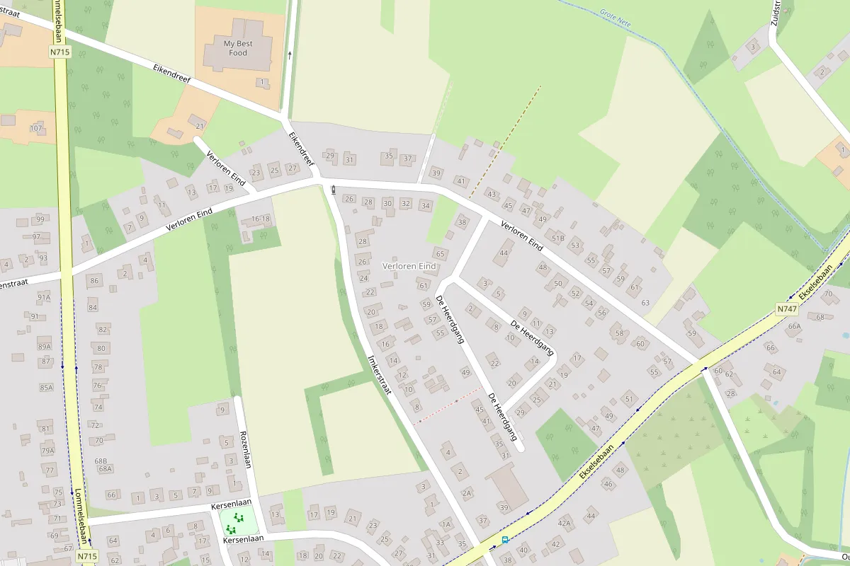 Stratenkaart met de locatie van Alt&oacute; kinesitherapie & revalidatie op De Heerdgang 61 in Hechtel-Eksel